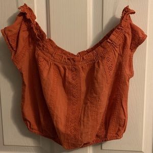 Sky And Sparrow Orange Crop Top